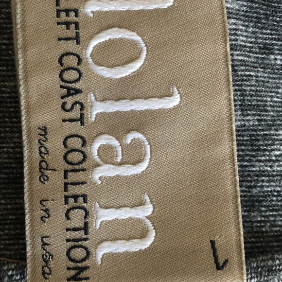 🍋Anthropologie Dolan Left Coast Two Toned Chiffon Tail L Grey and Peach - Picture 3 of 4